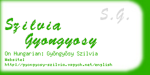 szilvia gyongyosy business card