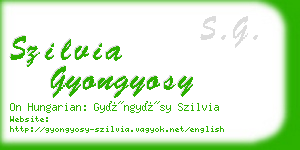 szilvia gyongyosy business card